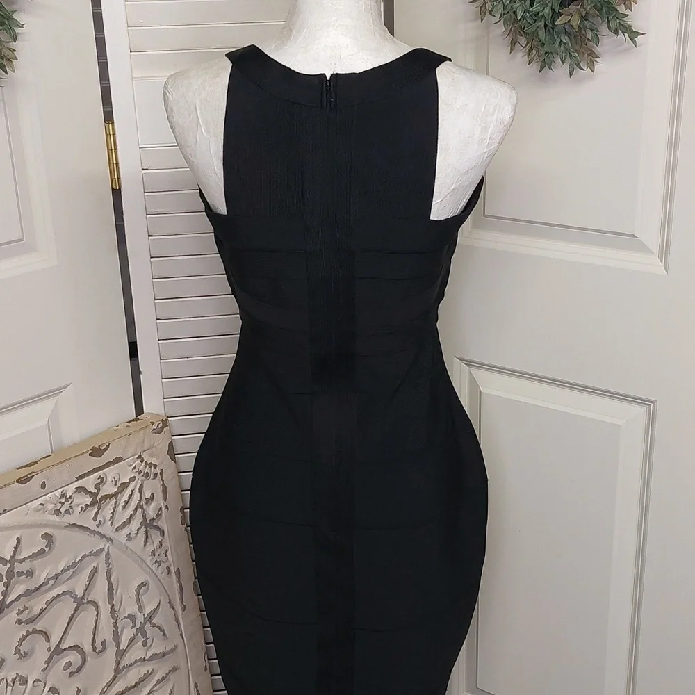 Alex & Eve Black Bodycon Bandage Dress Size 10 - Picture 8 of 10